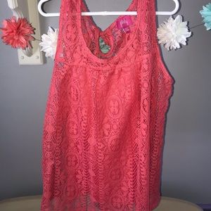 Pink Lace Tank